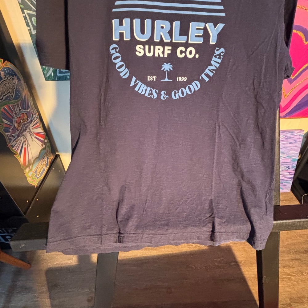 Hurley XL Navy Blue Surf Short Sleeve Tee - Picture 3 of 6